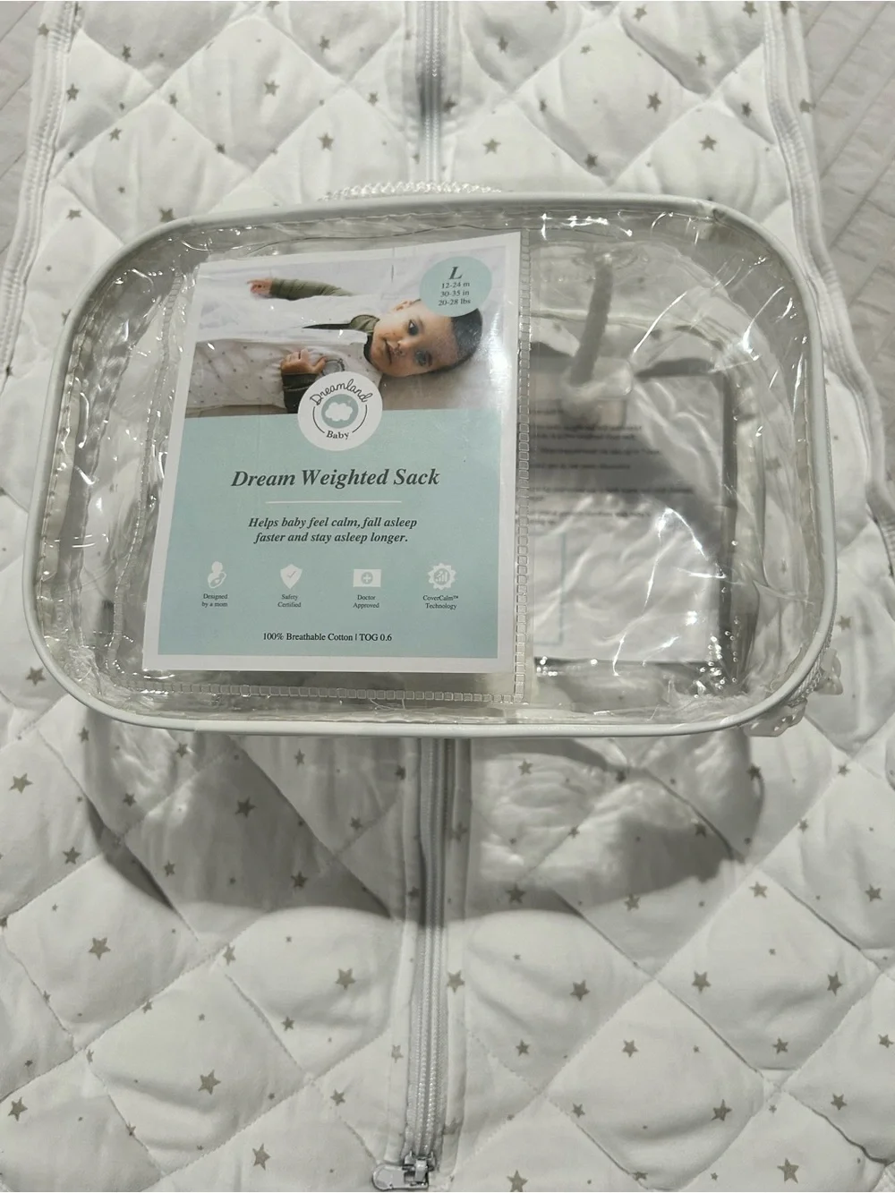 Dreamland Baby Dream Weighted Sleep Sack - size Large - Picture 9 of 10